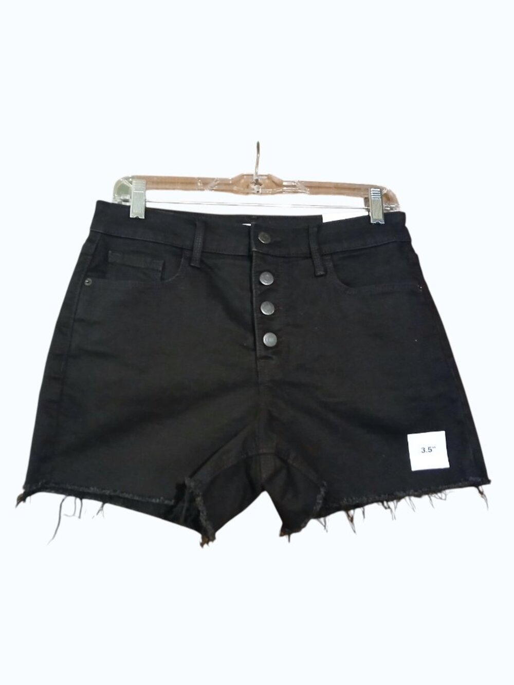 NWT OLD NAVY Black Denim Button Fly Shorts - Picture 2 of 10